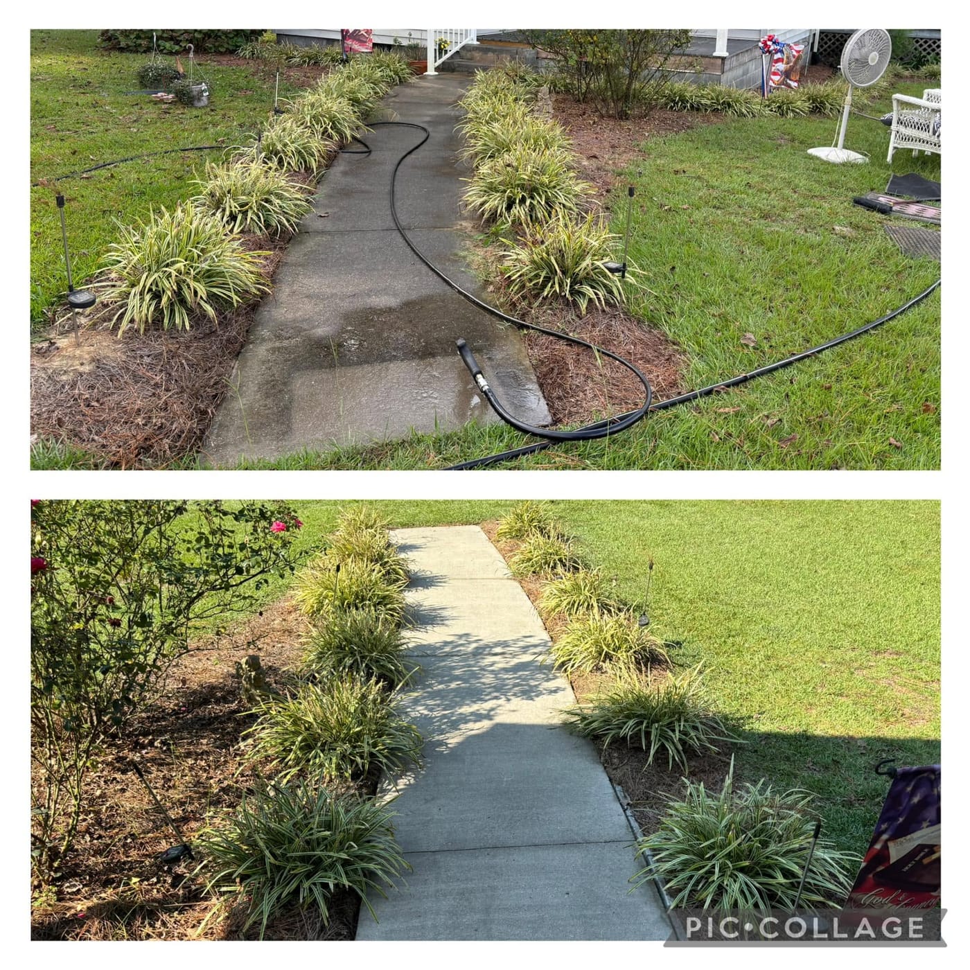 Soft washed home siding, fresh and clean