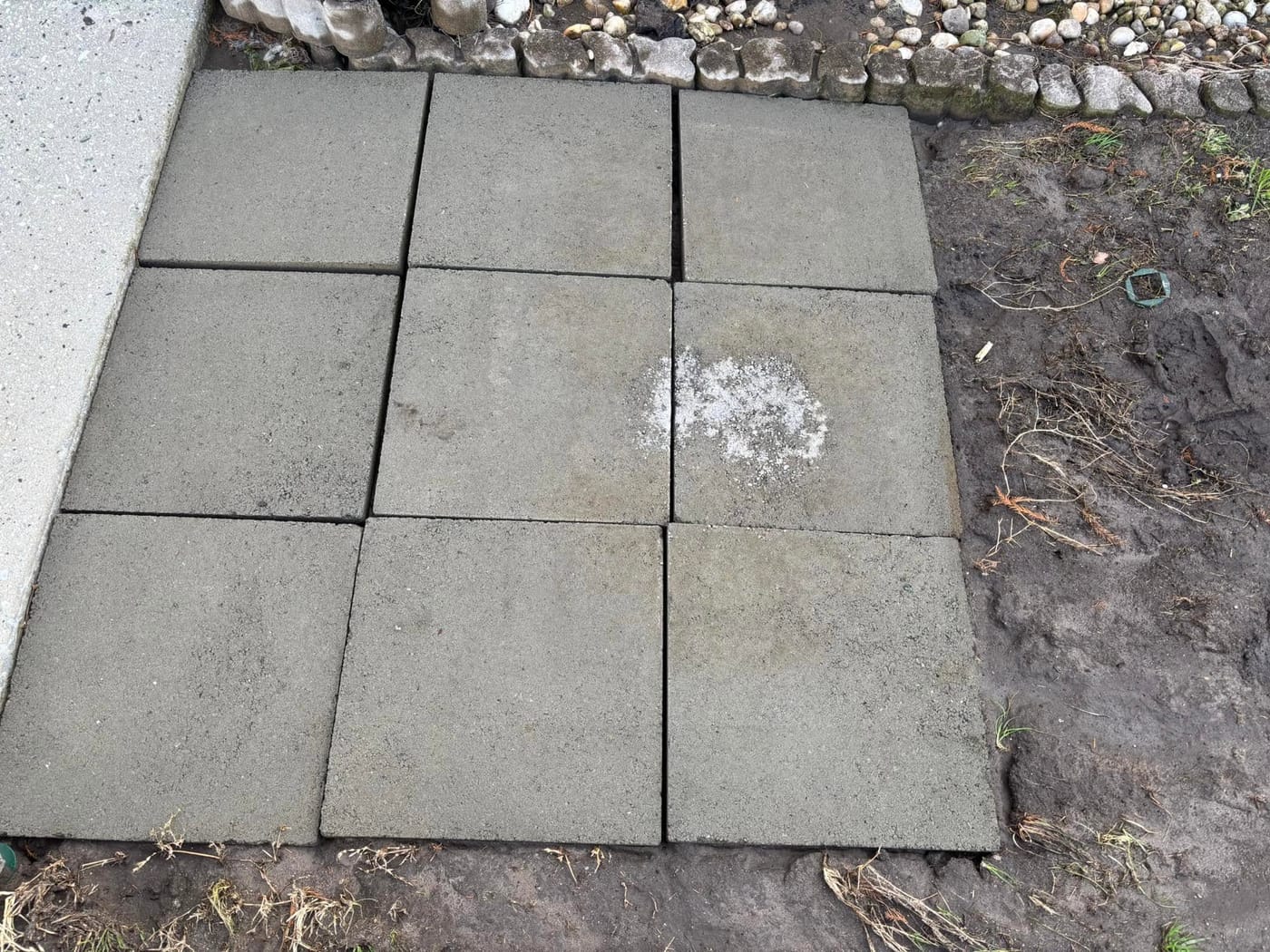 Pressure washed driveway restored to clean concrete