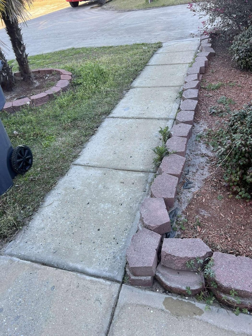 Before and after exterior cleaning by On Edge Lawn Care