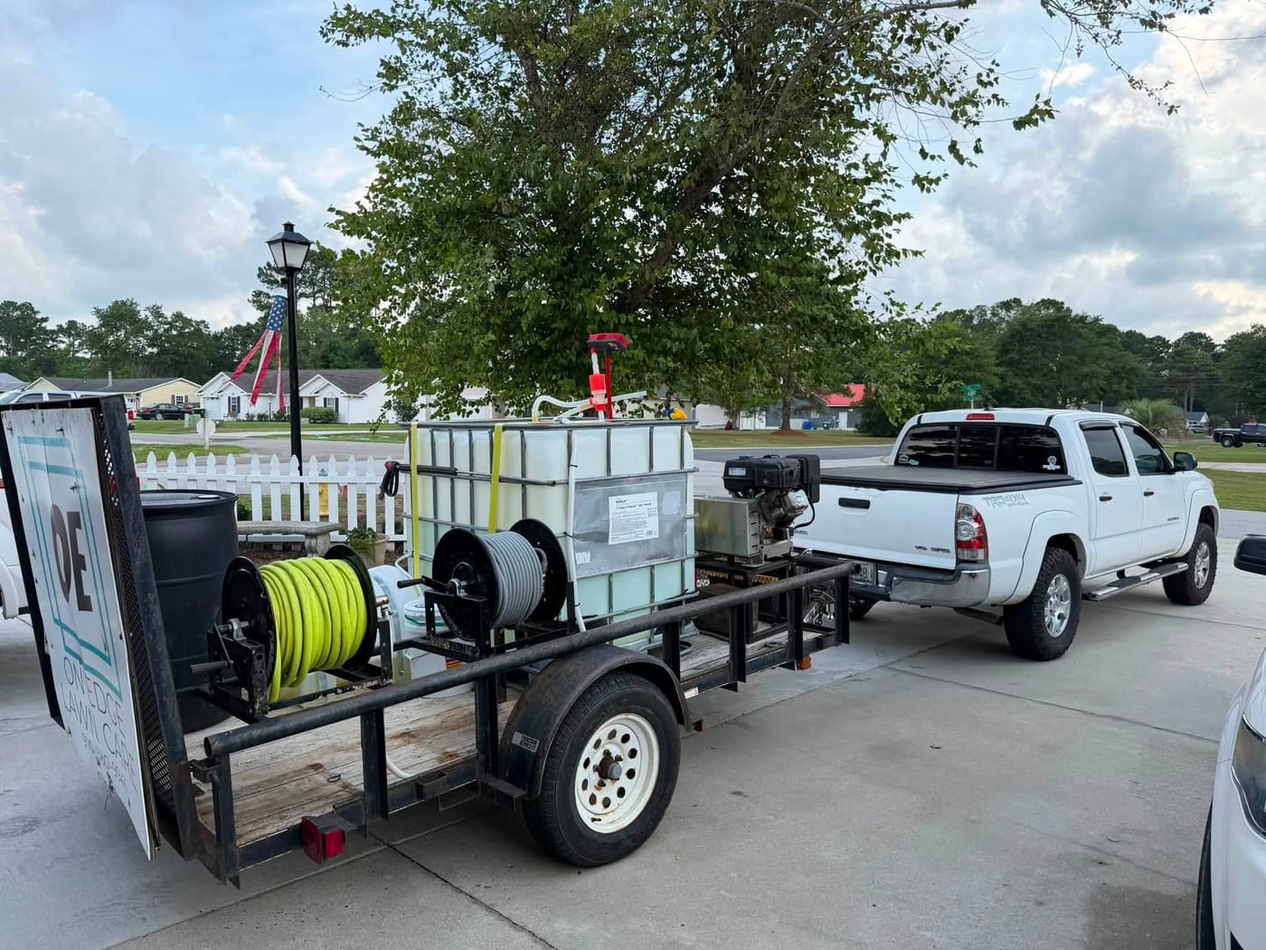 On Edge Lawn Care soft wash trailer and equipment rig