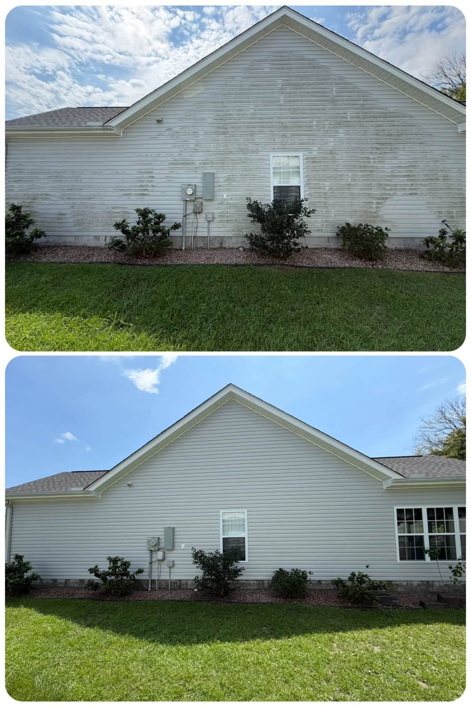 Freshly cut and edged lawn in coastal Brunswick County, NC