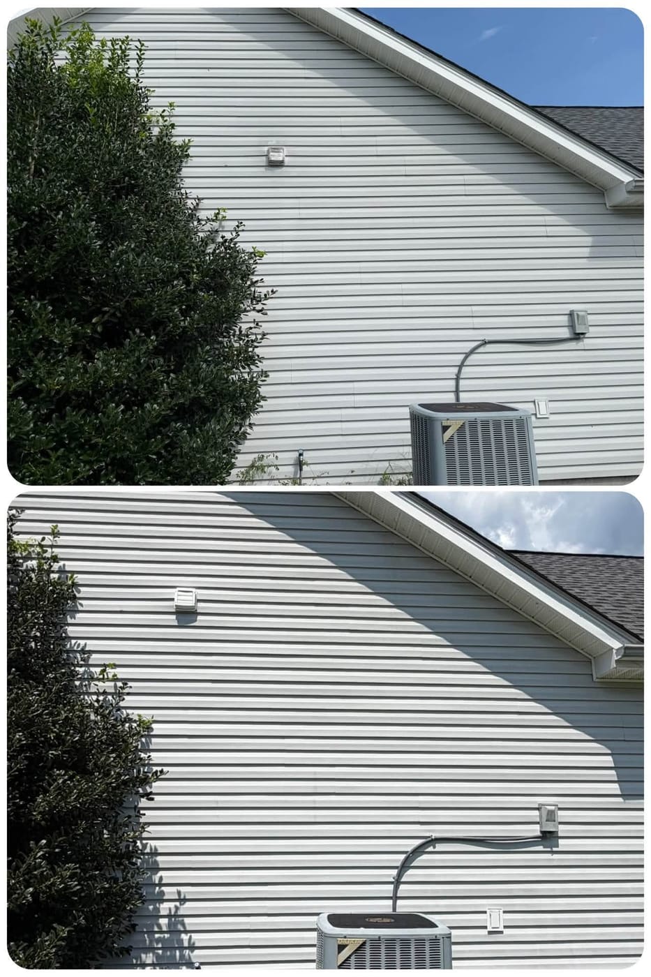 Cleaned siding and brick by On Edge Lawn Care