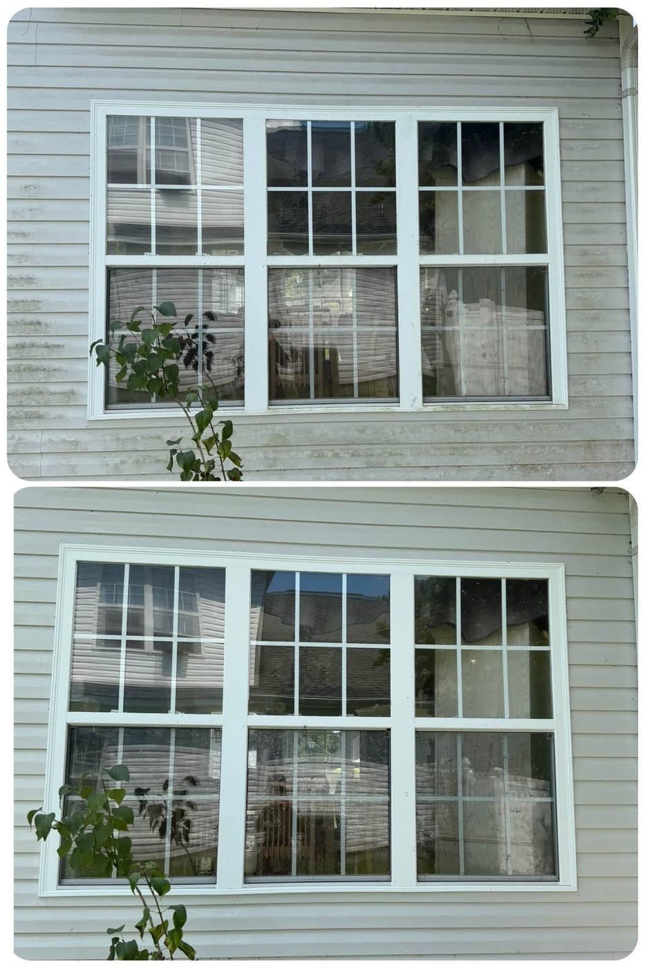 Soft washed exterior with brightened siding